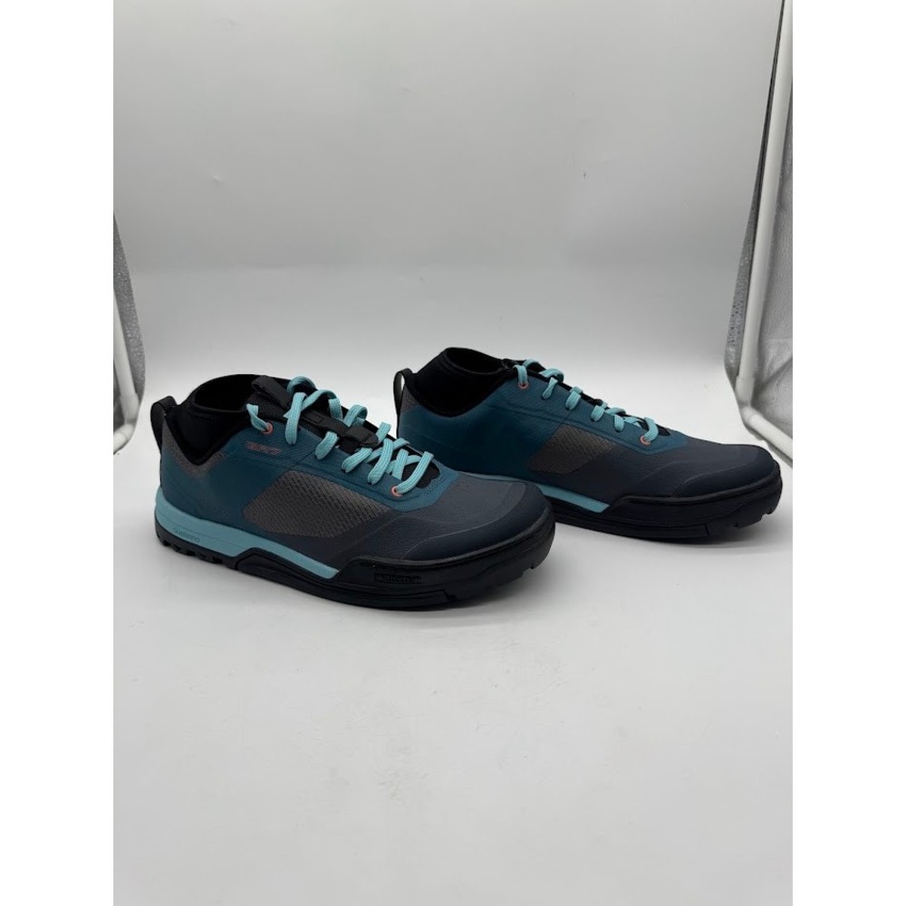 Shimano SH-GR701W Women Blue Black Teal Mountain Bike Shoes Flat Pedal Size 8.5